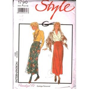 Vintage‎ Style 1790 Misses Wrap Skirt Sewing Pattern Size 8-14 CUT Boho Maxi